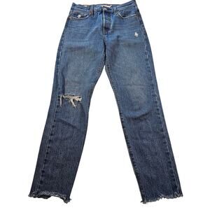 Levis premium wedgie fit mom jeans high rise size 26 tapered crop 90s jeans